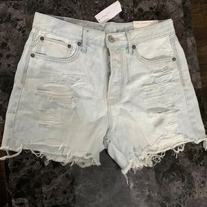 American Eagle- Acid washed - Distressed shorts Light Blue